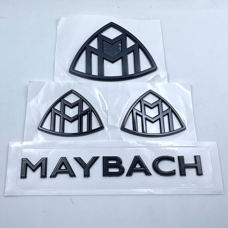4pcs for Maybach Fender Side Rear Trunk Emblems Badge AMG For Mercedes S Class..
