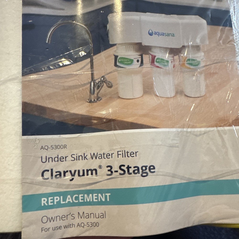 Unused Aquasana AQ-5300R 3-Stage Under Sink Water Filter Replacement Cartridges