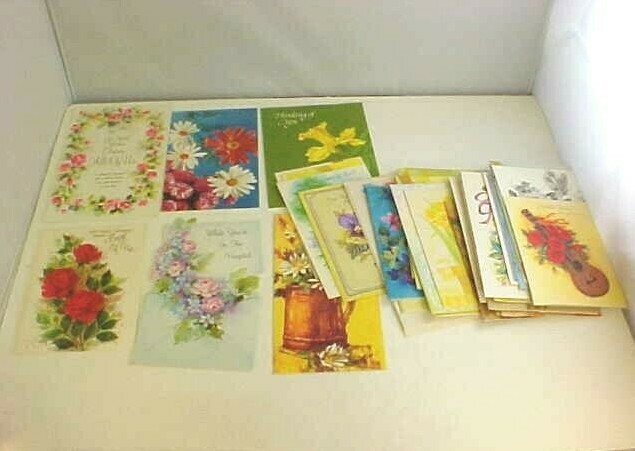 Greeting Cards Lot of 45 Get Well With Message Inside Use For Crafting Mod Podge