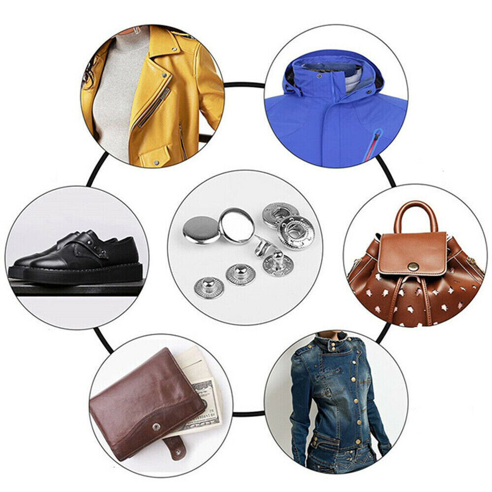 325Pcs Heavy Duty Nickel-Free Snap Fasteners Kit for DIY Crafts