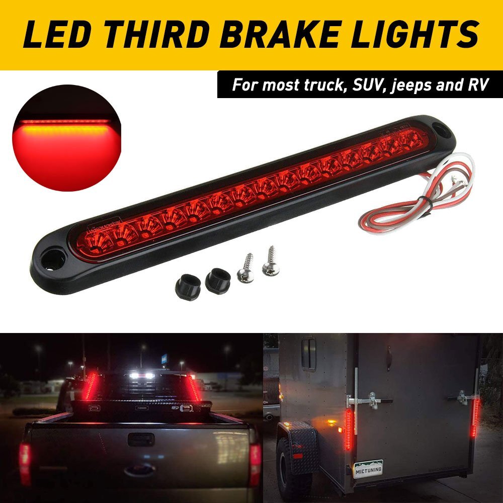 Universal Red 15LED High Mount Third Brake Stop Tail Light Lamp Durable Design