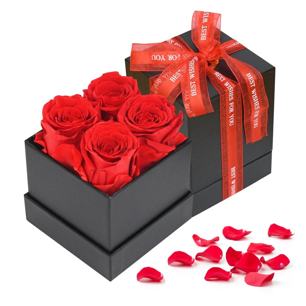 Preserved Flowers in a Box Gifts for Women: Forever Rose for Christmas Valent...