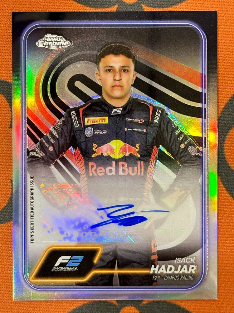 Isack Hadjar 2024 Topps Chrome Formula 1 F2 Autograph Refractor 大V