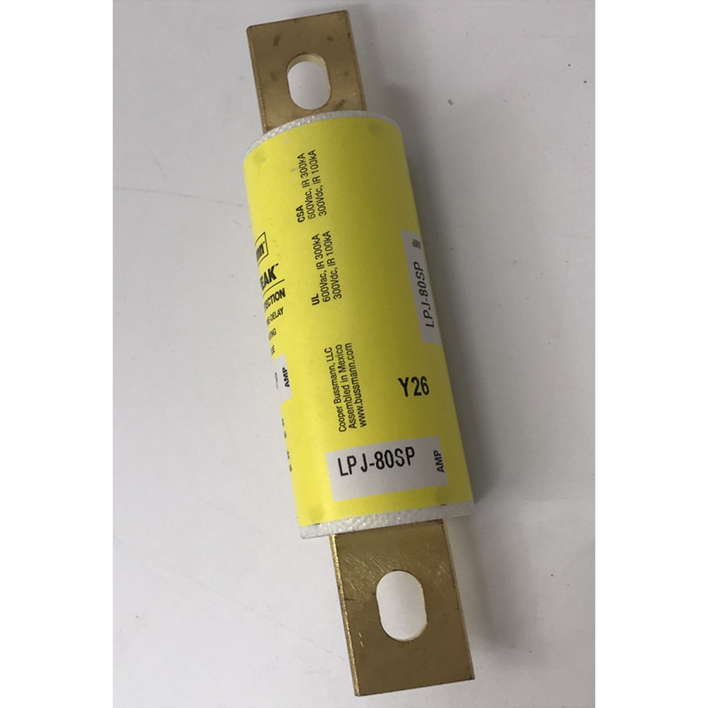one new Bussmann LPJ-80SP Class J Low-Peak Dual-Element Time Delay Fuse