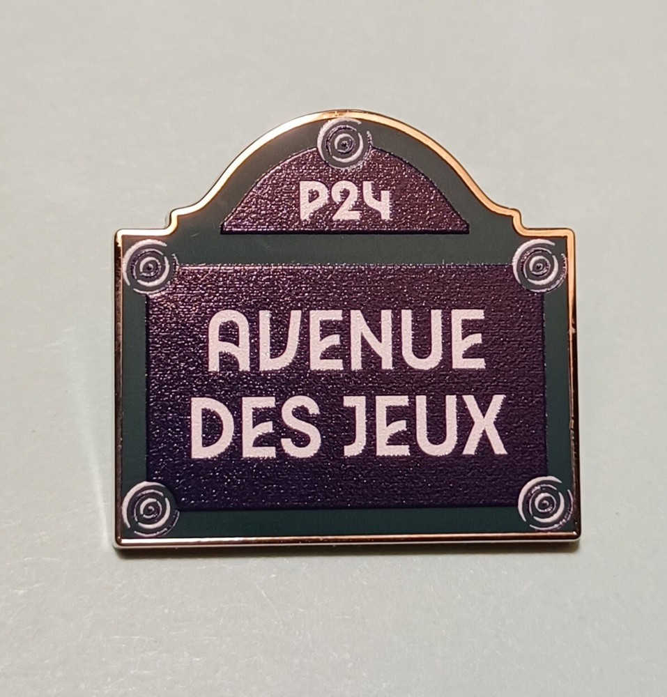 Paris Olympic Pin – Authentic Avenue Des Jeux Street Sign Collectible