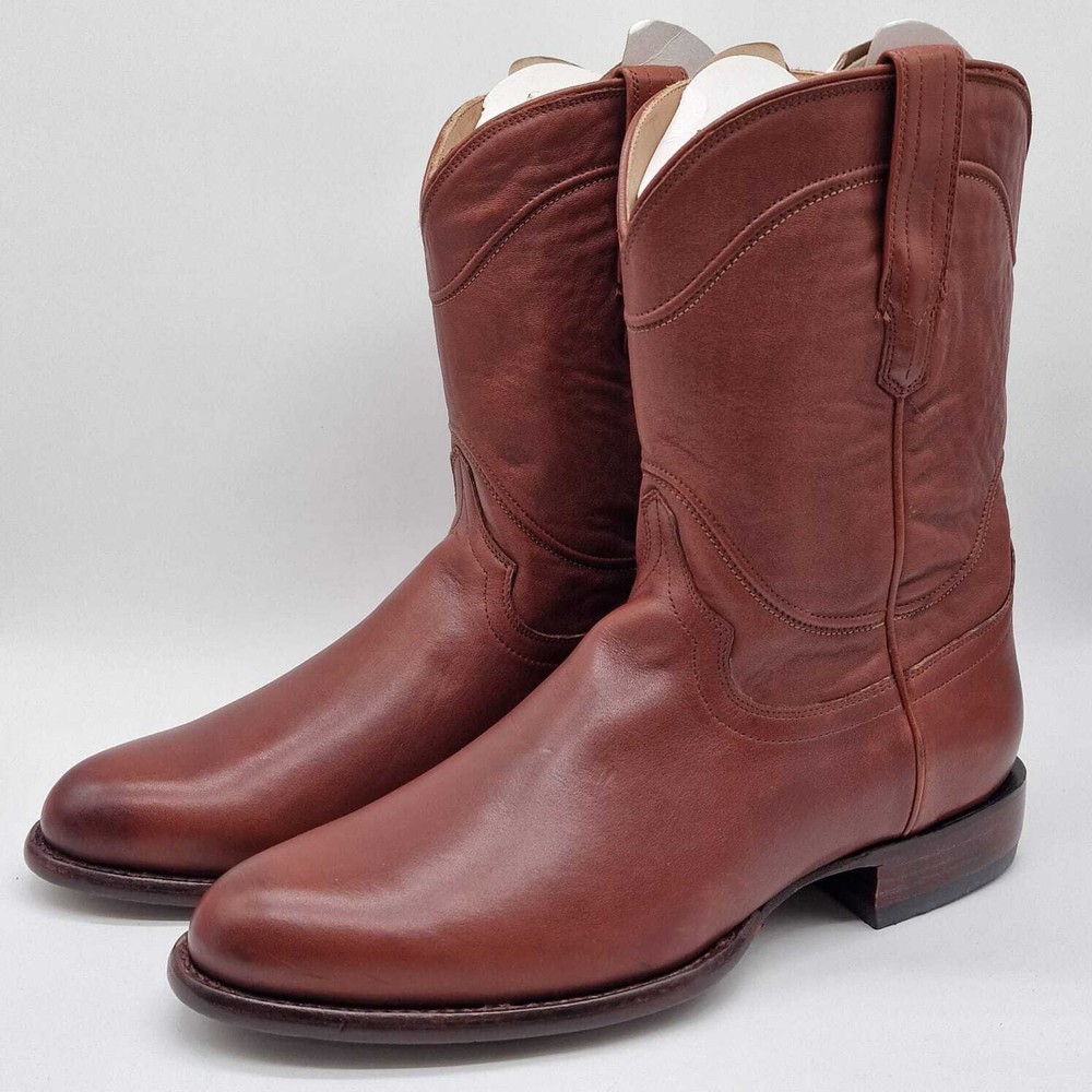 Tecovas The Earl Cowboy Cowboy Boots Western Handmade Boots Genuine Leather Sz 44