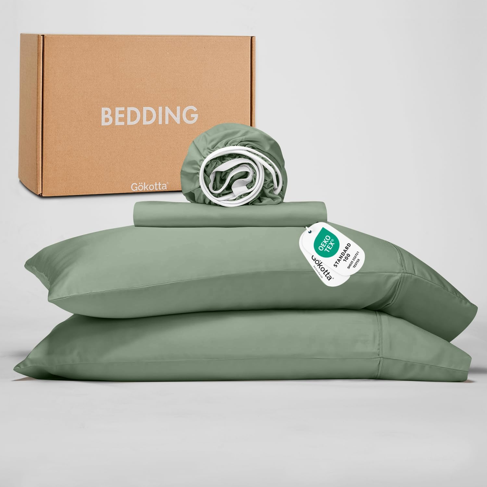 Queen Size 4-Piece Bamboo Rayon Cooling Bed Sheet Set