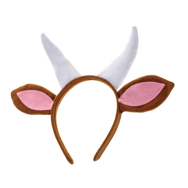 Cute Cartoon Lamb Goat Headband Playful Hair Hoop for Stage Costume