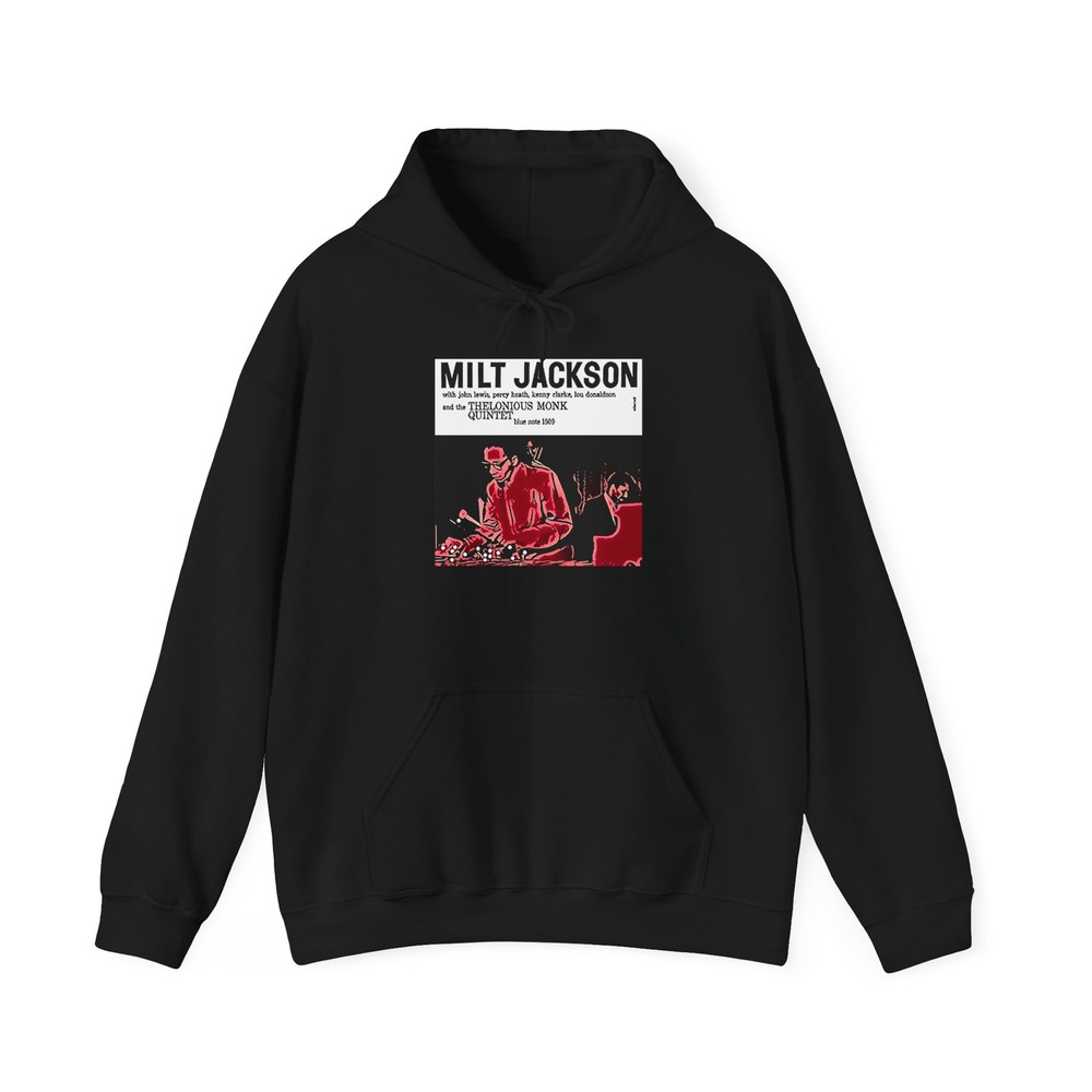Sudadera con Capucha Milt Jackson Estampado Gráfico Jazz Art LS Crew Unisex Mezcla Pesada
