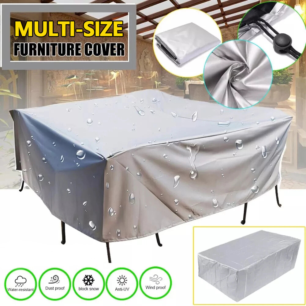 Multi-Size Patio Furniture Cover Water UV Resistant Outdoor Table Chair Protect