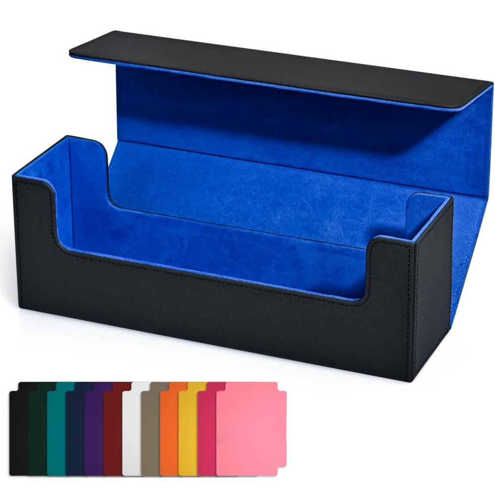 Card Storage Box for Trading Cards,PU Card Deck Case, Magnetic Closure Card7809