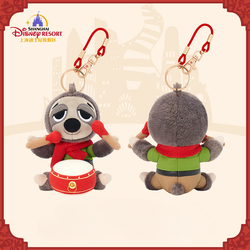 Disney 2025 New Year Zootopia flash plush keychain shanghai disneyland