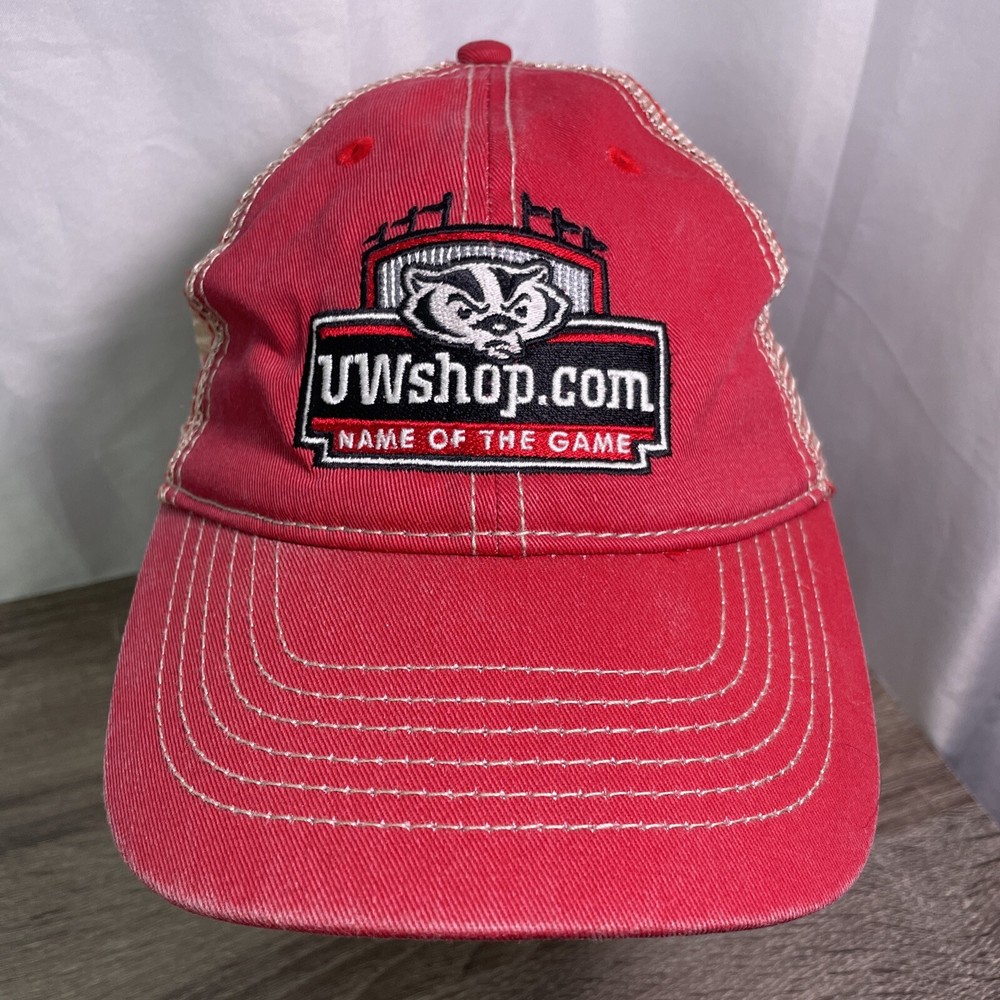 University Of Washington Huskies Snapback Trucker Hat Red Mesh