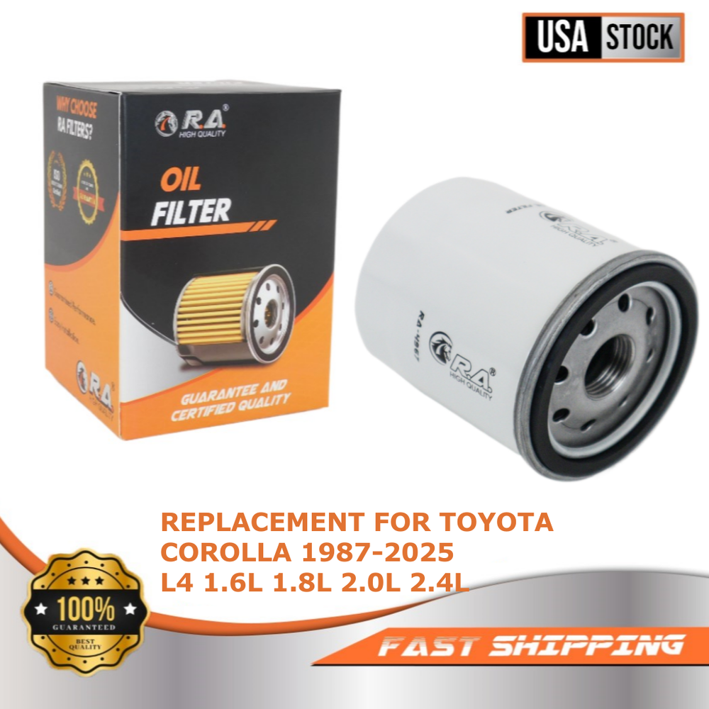 TOYOTA COROLLA 1987-2025 1.6L-2.4L Engine Oil Filter 4967 Spin-On