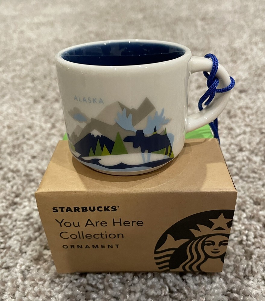Starbucks Alaska You Are Here Ornament 2 oz Rare Discontinued Collectible