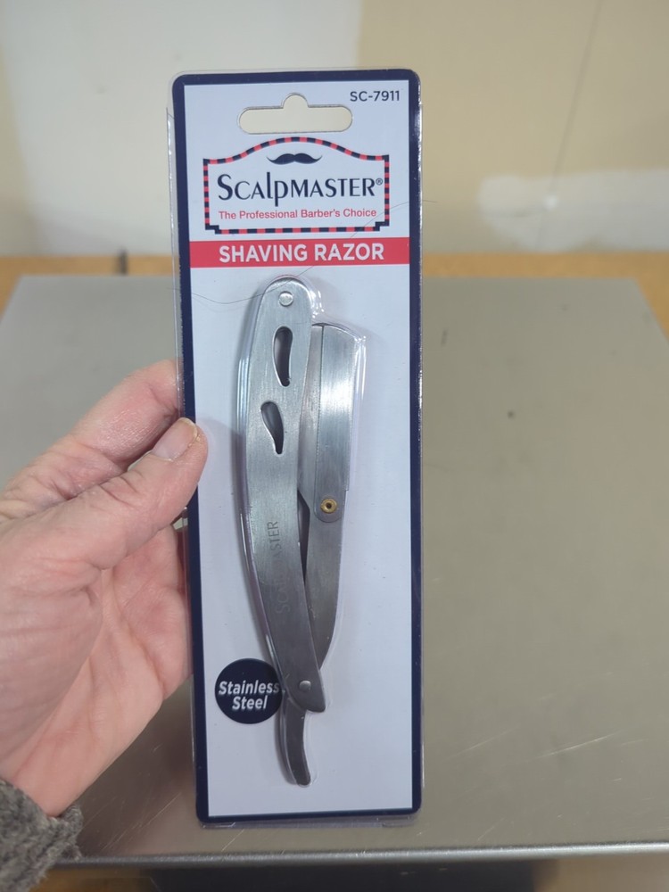 SCALPMASTER SC-7911 Stainless Steel Barber Razor New