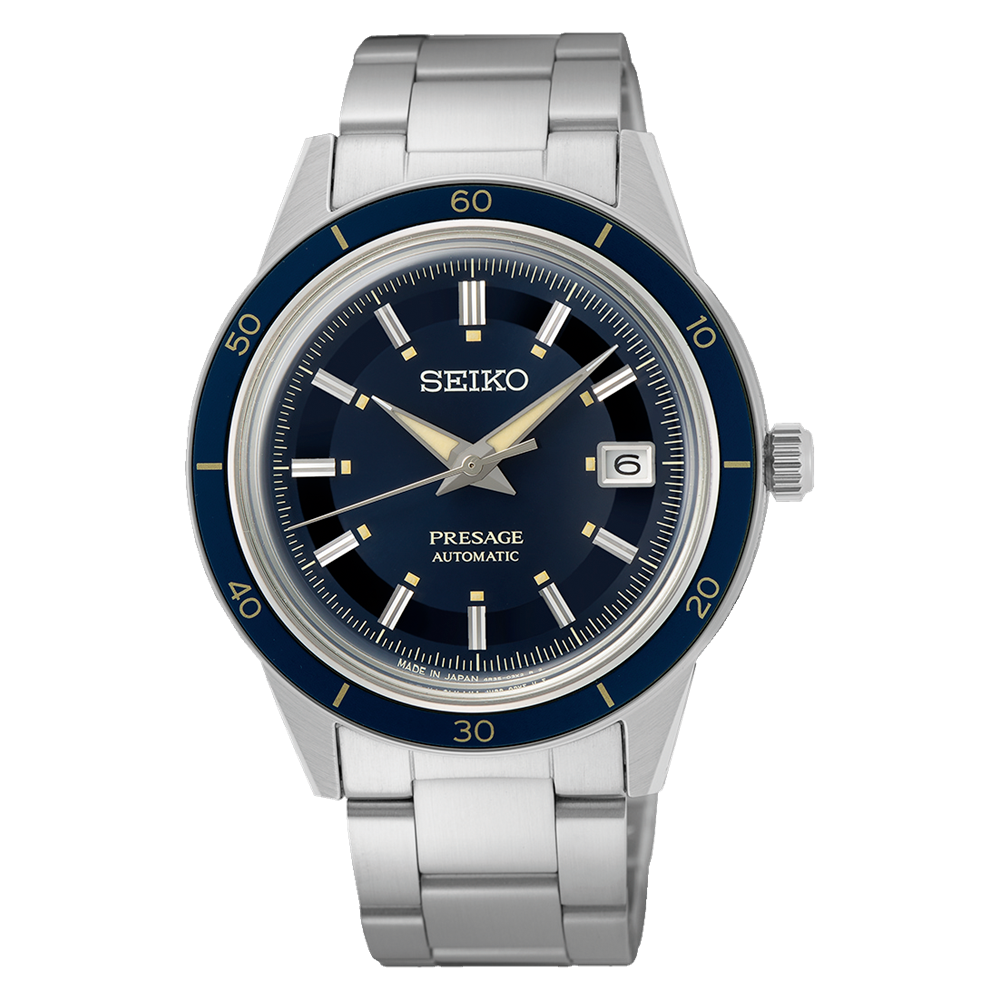 Seiko Presage 60's Style 40.8 MM Automatic SS Dark Blue Dial Watch SRPG05J1