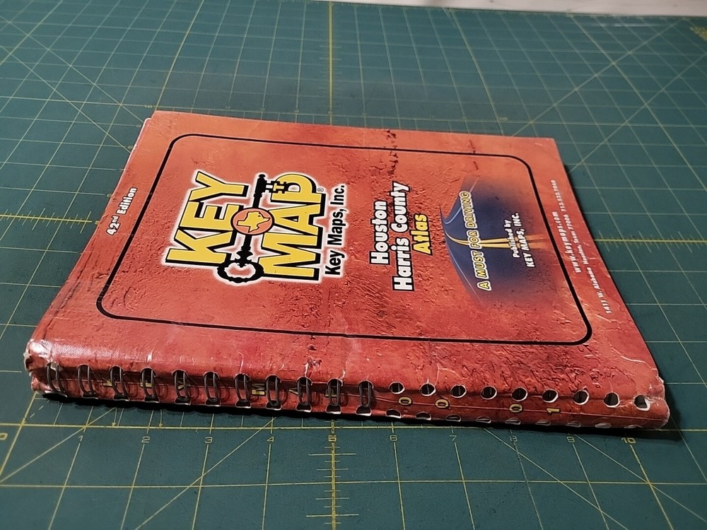 Key Map Atlas Spiral Bound Book Houston Harris County Texas 42nd Edition