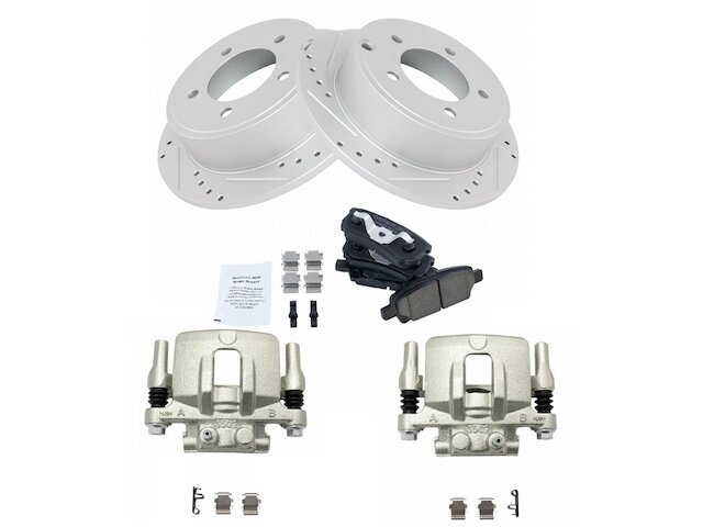 Rear TRQ Brake Pad Rotor and Caliper Set fits Chrysler Sebring 2007-2010 56XXBB