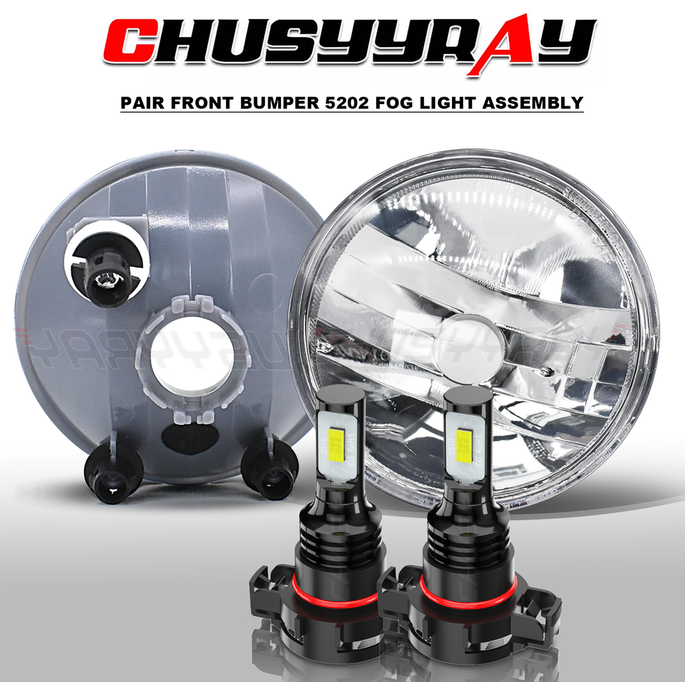 For GMC Acadia 2007-12 Clear Lens Pair Bumper Fog Lights Front Replacement Lamps