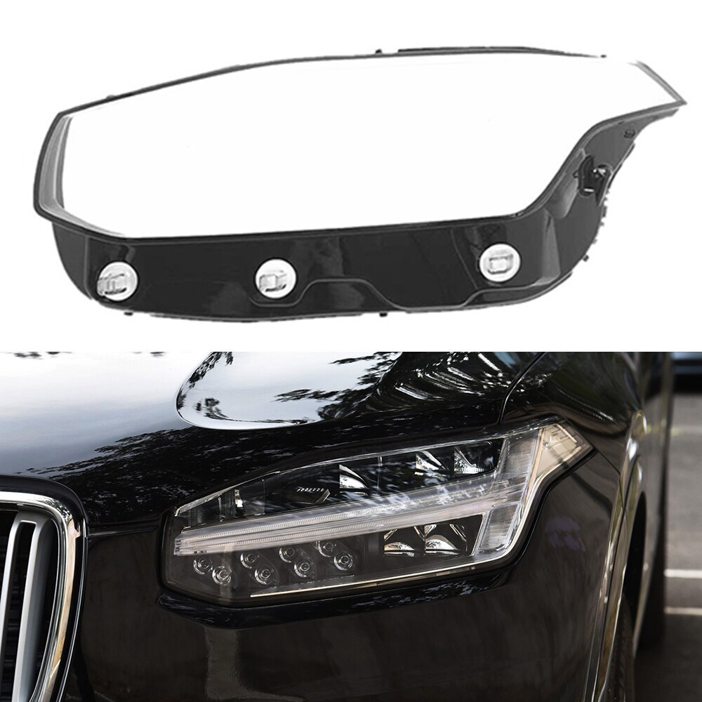 Volvo XC90 2015-2023 Headlight Lens Cover Replacement Pair Clear OEM Style