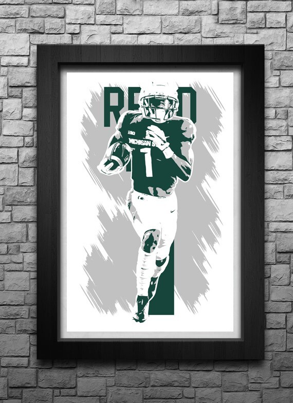 JAYDEN REED art print/poster MICHIGAN STATE SPARTANS FREE S&H! JERSEY
