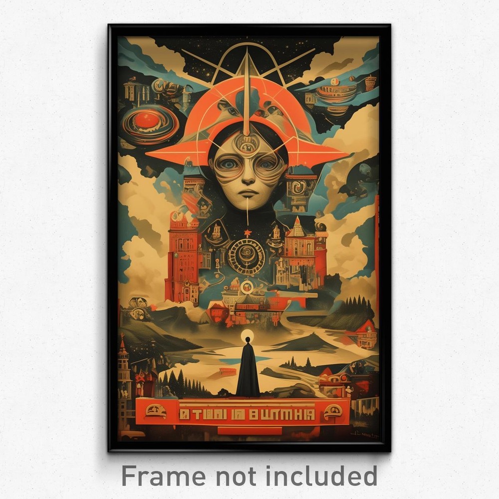 Russian Psychedelic Art Retro Movie Poster - Dark Heights Film Print
