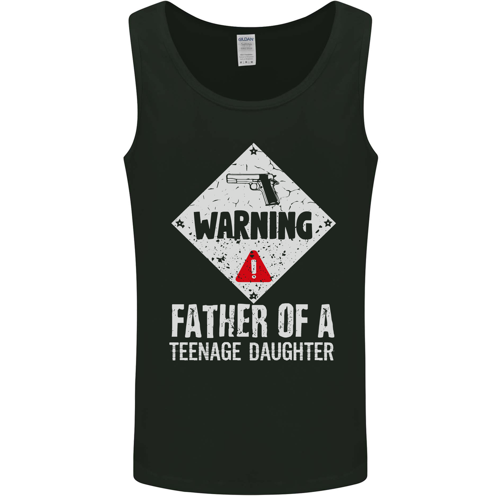 Fathers Day Teenage Daughter Funny Dad Mens Vest Tank Top-image