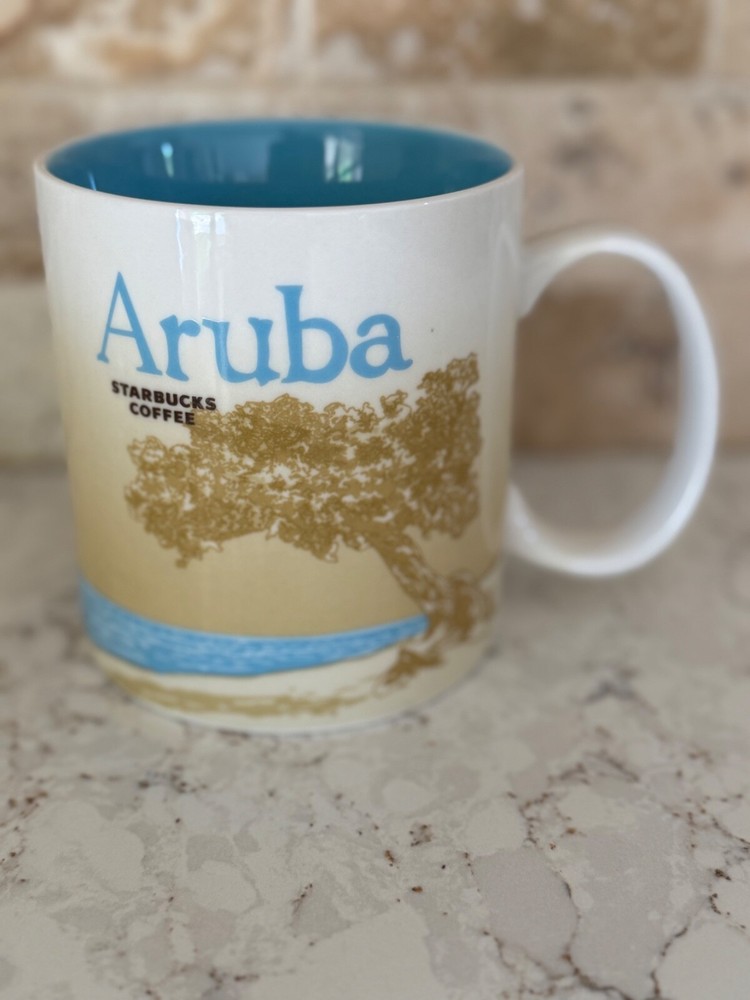 Starbucks Aruba 16oz Ceramic Coffee Mug Global Collector Series