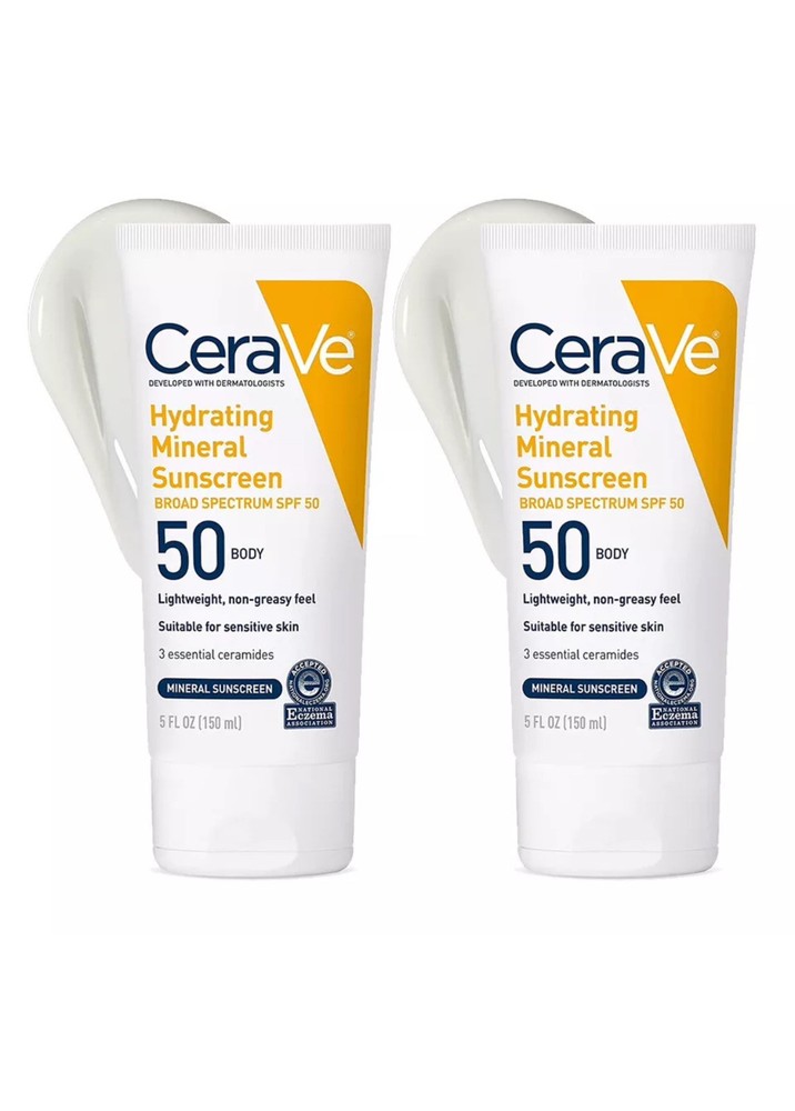 CeraVe SPF 30 Sunscreen Body Lotion 2 Pack for Hydrated Skin Protection