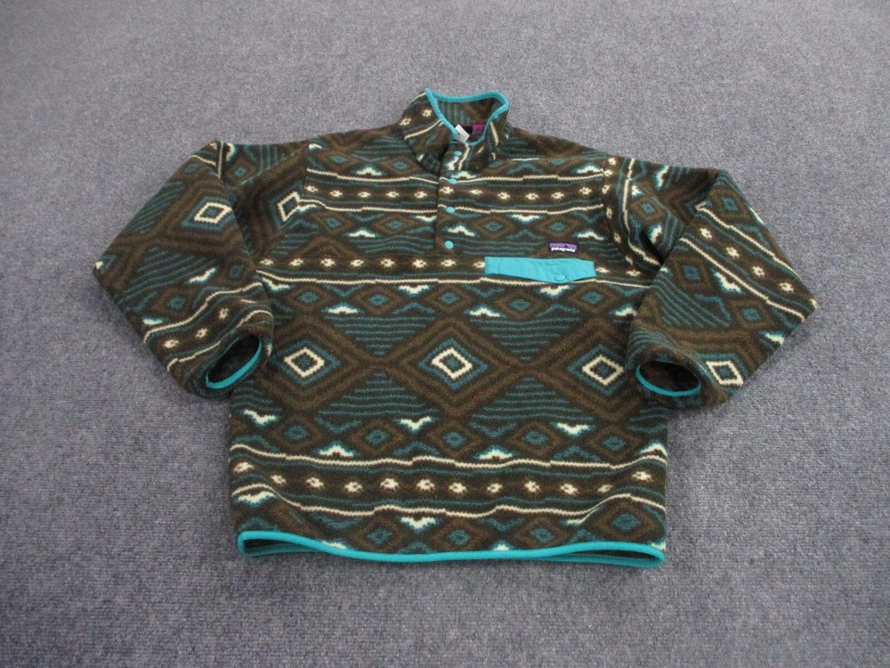 Patagonia Mens Aztec Snap T Synchilla Fleece Pullover Jacket