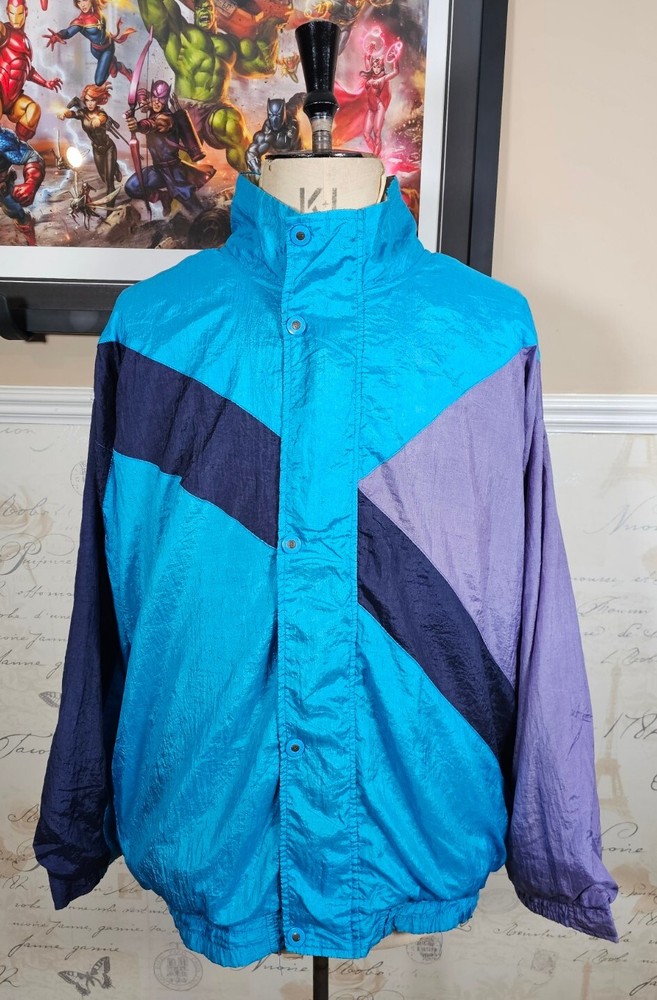 Christian Dior Monsieur Windbreaker Jacket Men's Large Colour Block Vintage 90's
