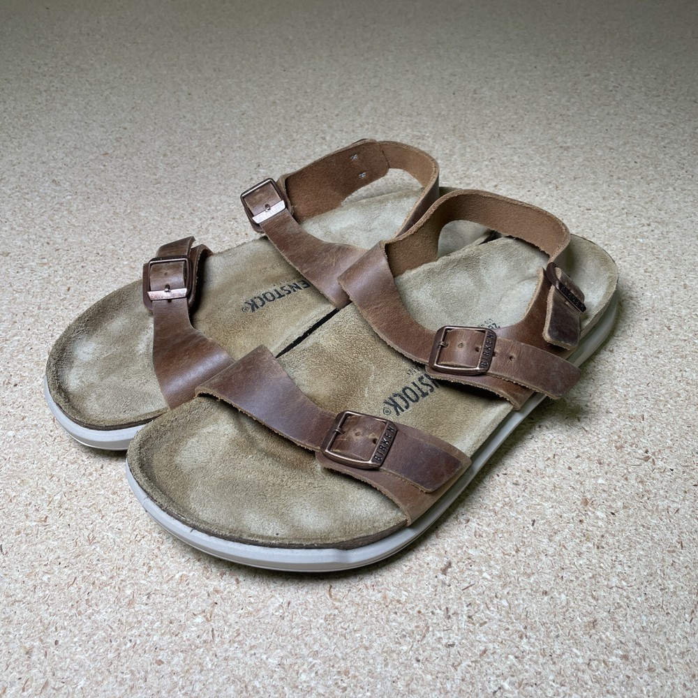Birkenstock Sonora Sandals Ginger Brown Oiled Leather Womens Size 41 US 10
