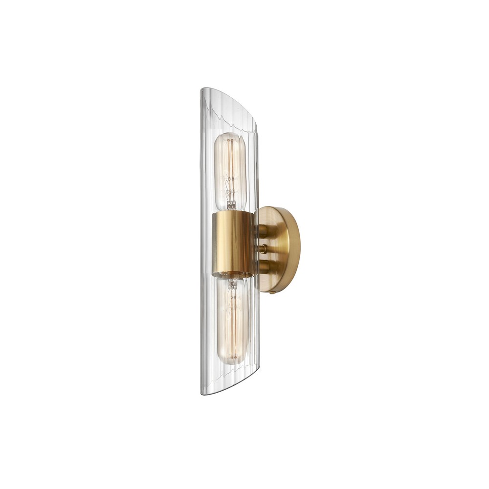 Dainolite Samantha 2-Light 5-Inch Brass Wall Sconce Lighting Fixture
