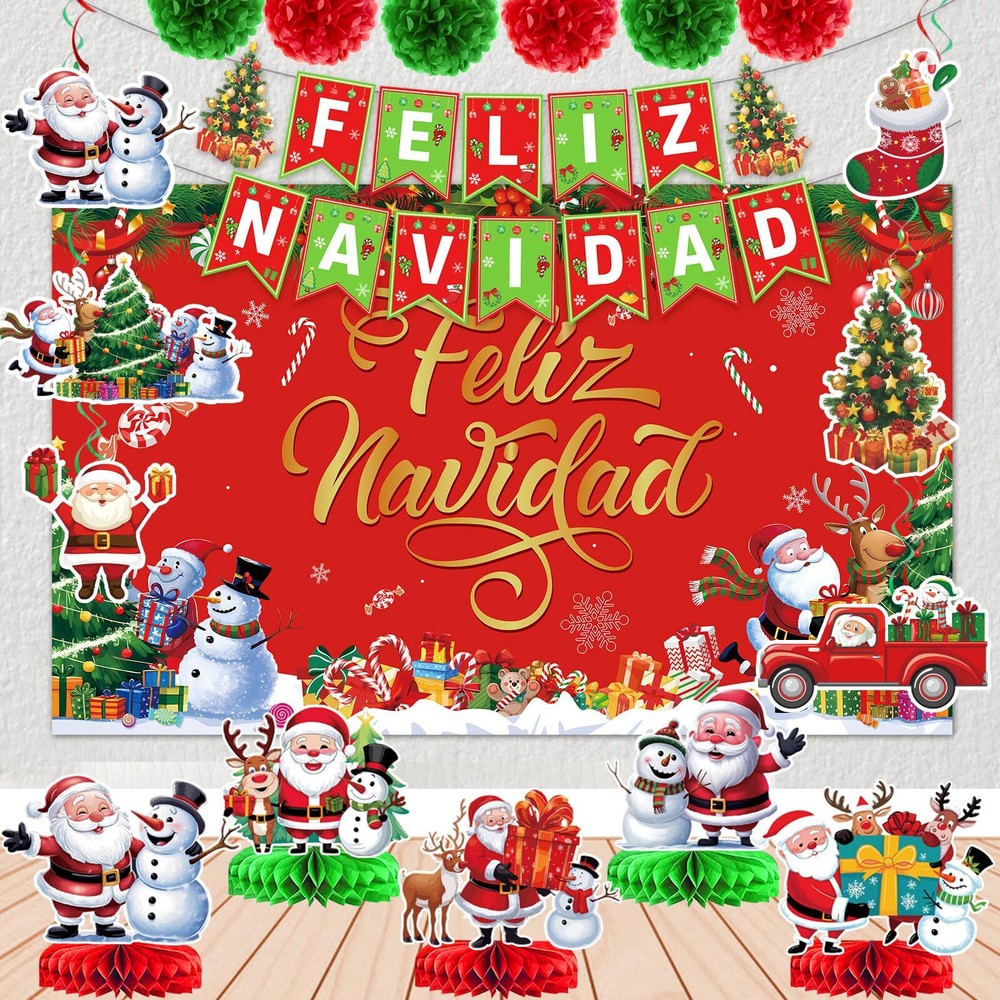 Feliz Navidad Decorations Feliz Navidad Backdrop Feliz Navidad Christmas Deco