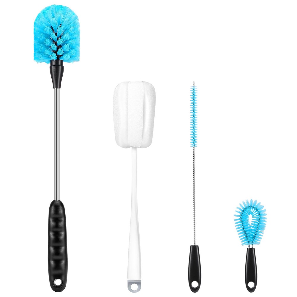 4 Pack Bottle Brush Narrow Neck Cleaning Set, Long Handle Stainless Steel Wat...