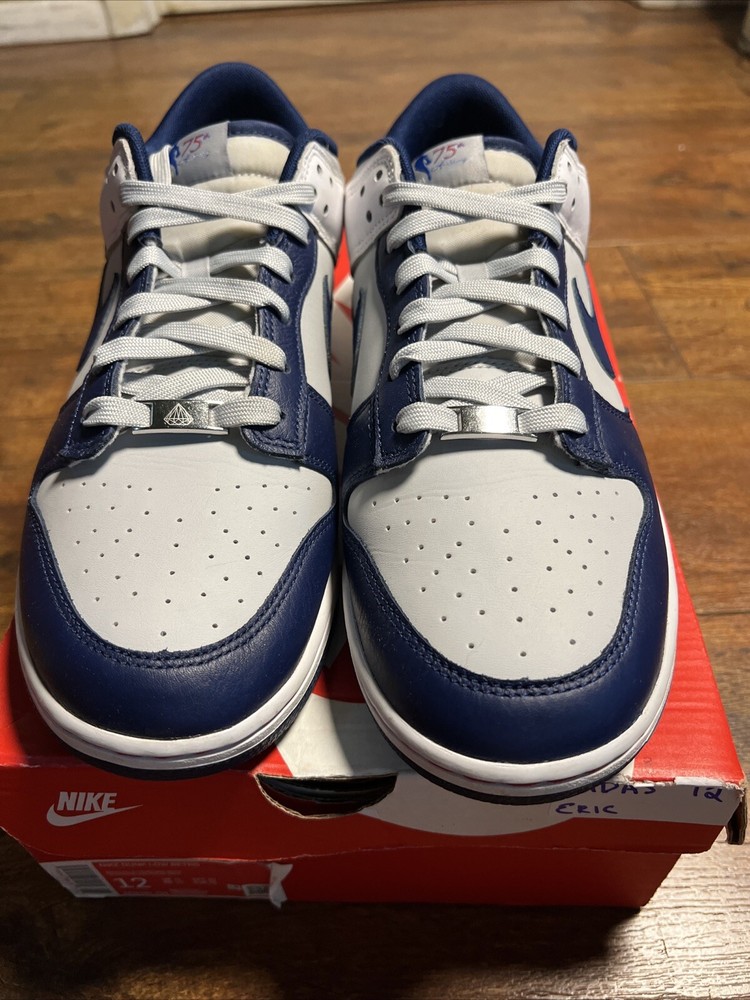 Size 12 - Nike NBA x Dunk EMB Low 75th Anniversary - Nets USED