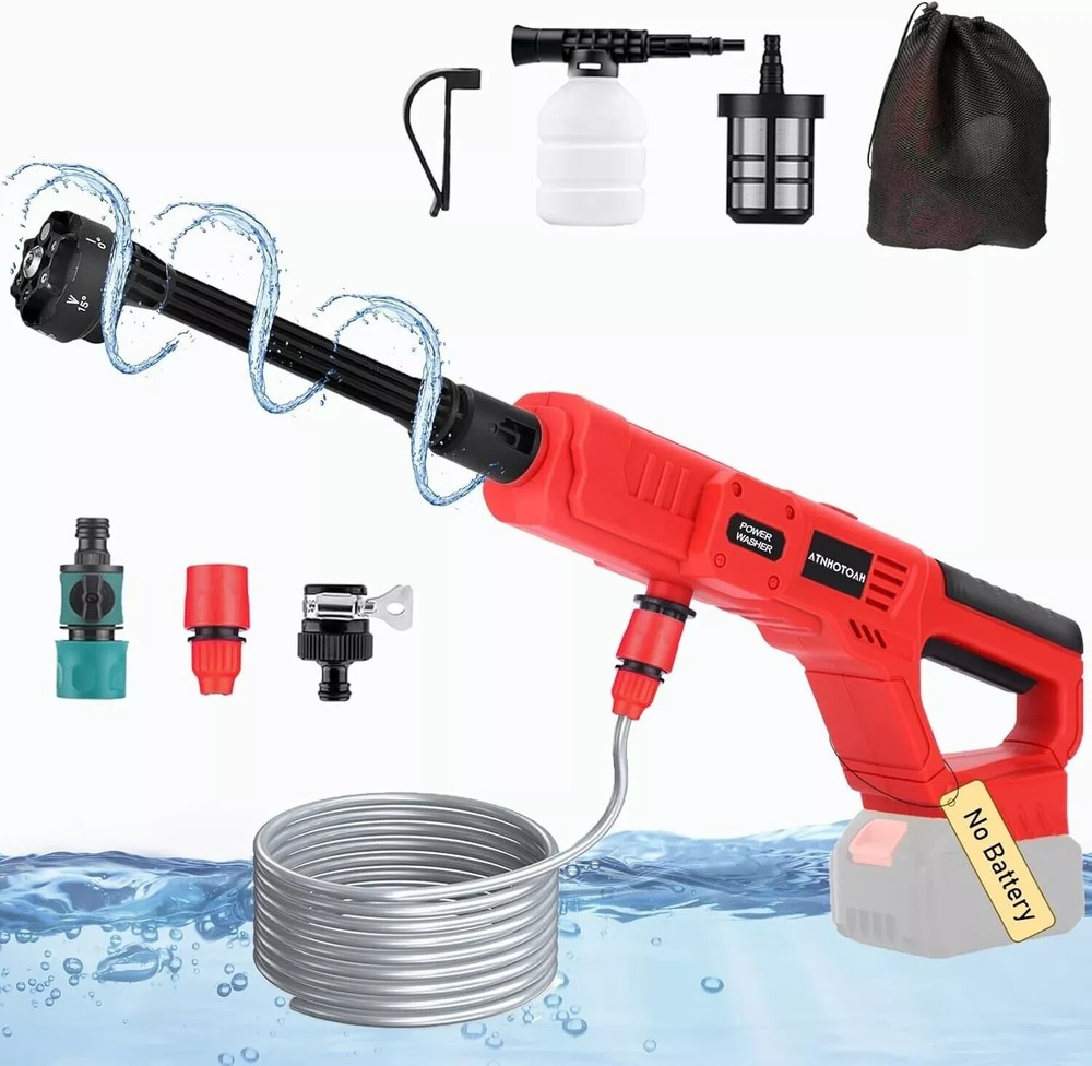 Cordless Pressure Washer for Milwaukee 18V Battery, 700PSI 1.2 GPM Portable Han