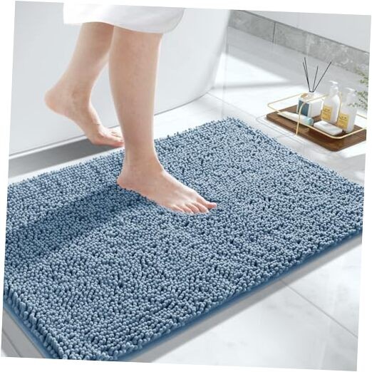 Luxury Chenille Bathroom Rug 32x20 Super Soft Absorbent Quick Dry Mat