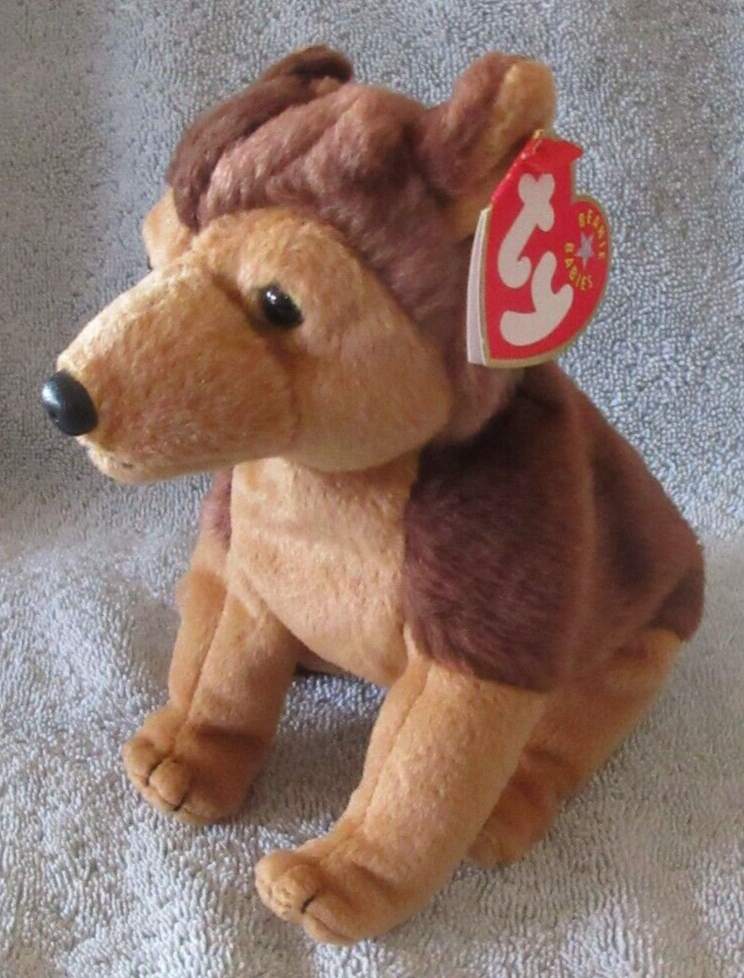 Ty Beanie Baby Courage the Dog MWMT Free Shipping