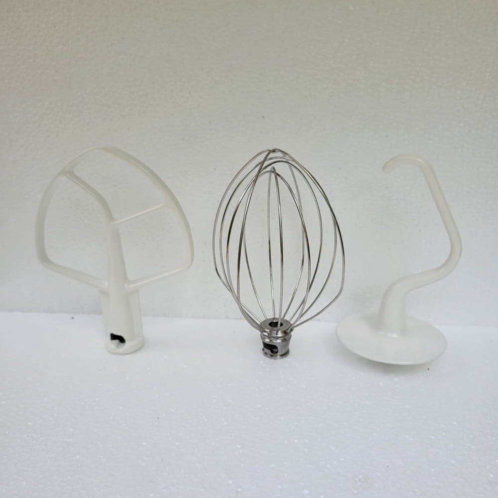 KitchenAid Stand Mixer Attachments Set - Wire Whip Dough Hook Flat Beater