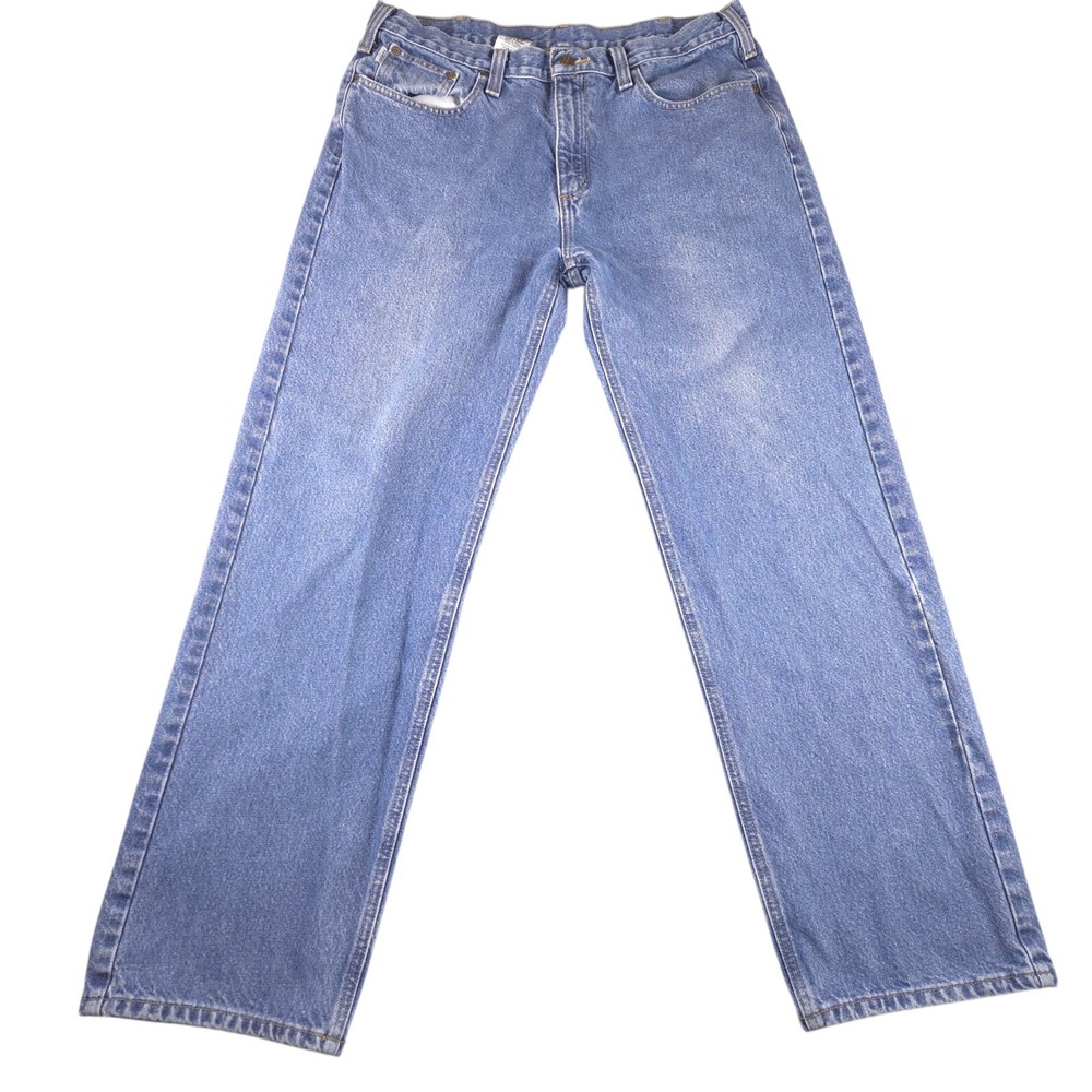 Carhartt Jeans Tag Mens 38x32 B460  Relaxed Fit Blue Denim Workwear Medium Wash