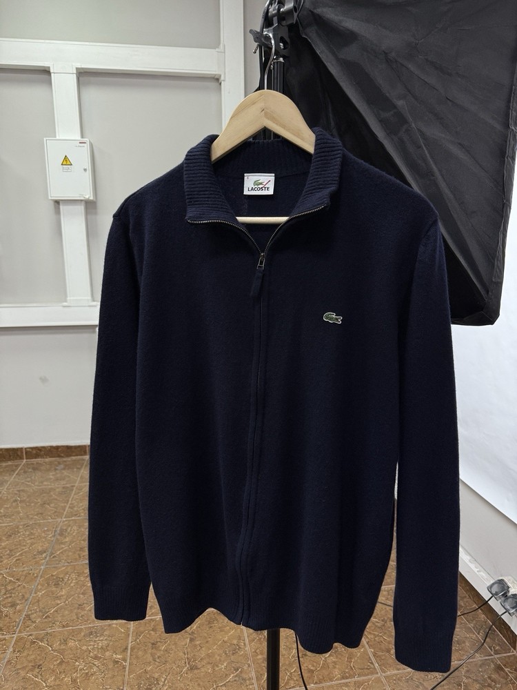 🇫🇷 Vintage 90s Lacoste Wool Sweater Made in France Woolmark Size L/XL