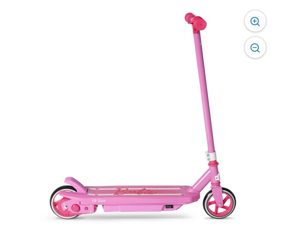 Barbie 12V Electric Scooter Ride-On for Kids with 10 mph Max Speed