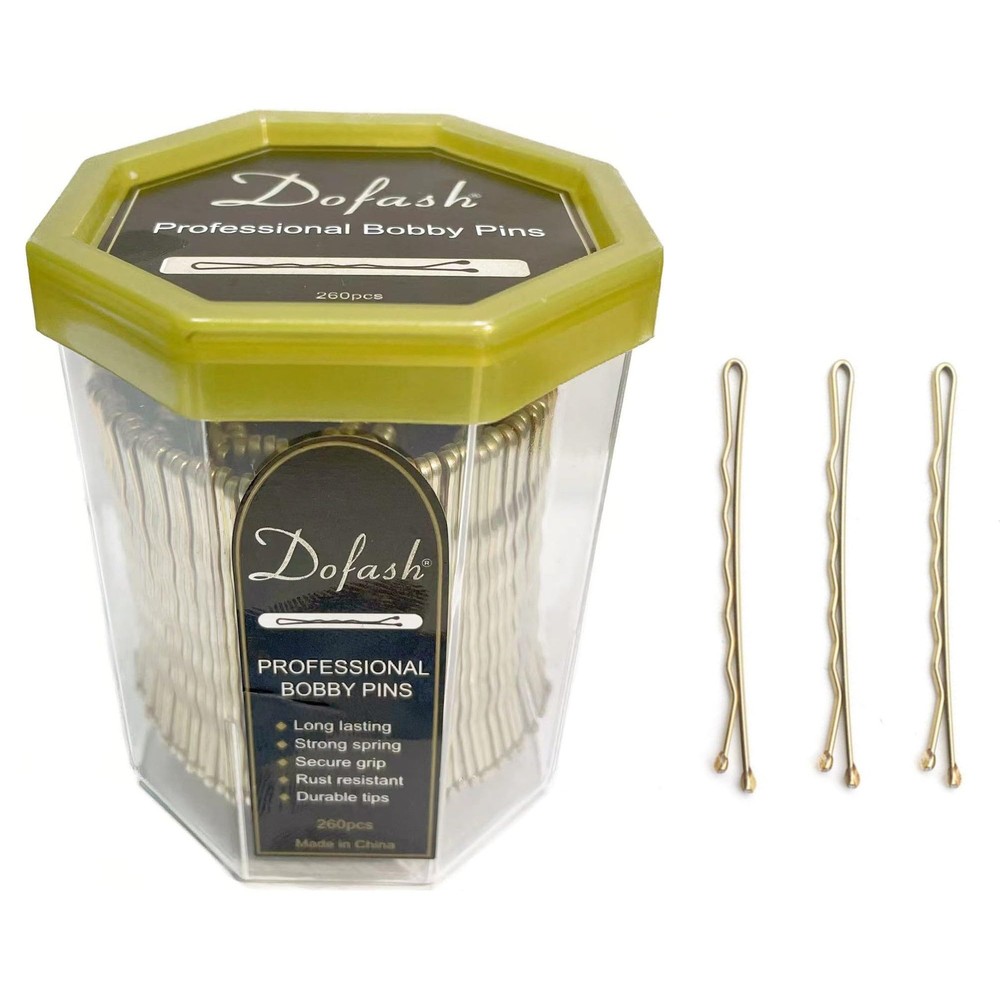 5CM/2In Wavy Bobby Pins Blonde Hair Pins Bulk Metal Hair Grips for Women 260p...