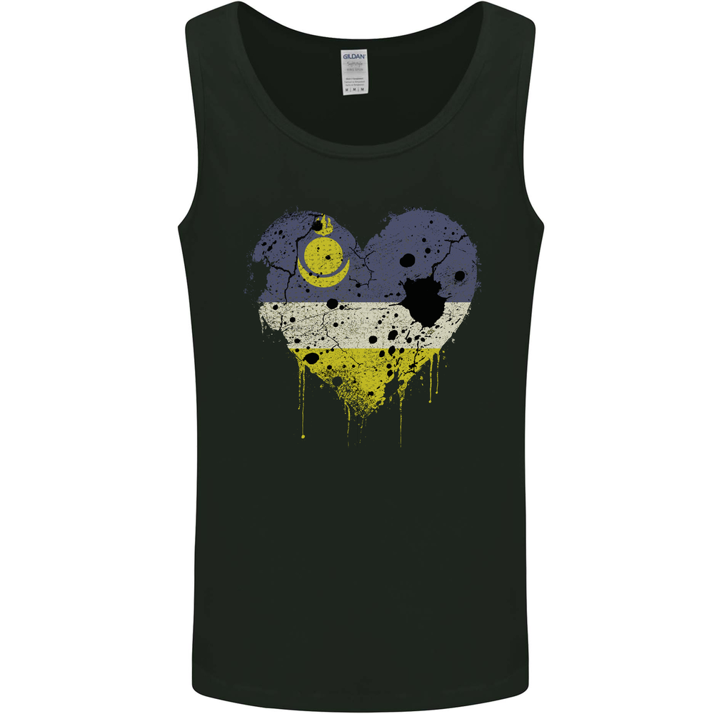 Love Flag Buryatia Football Mens Vest Tank Top