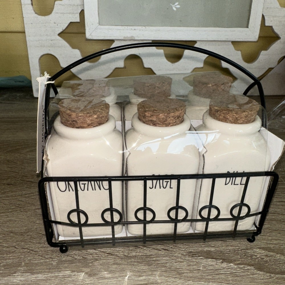 Rae Dunn Spice Jars Rack Holder for Oregano Sage Dill Parsley Thyme Rosemary Brand New