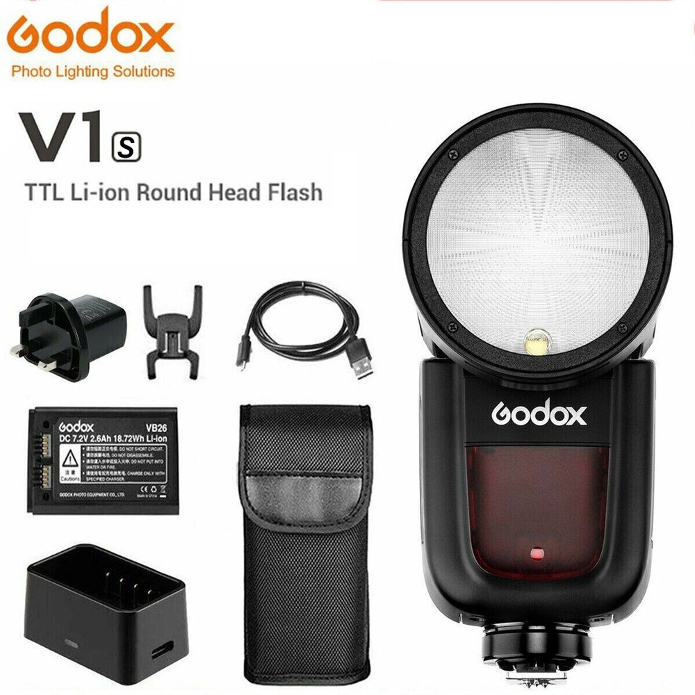 Godox V1 V1S 2.4G TTL HSS Camera Flash Speedlite Round Head Light For SONY USA