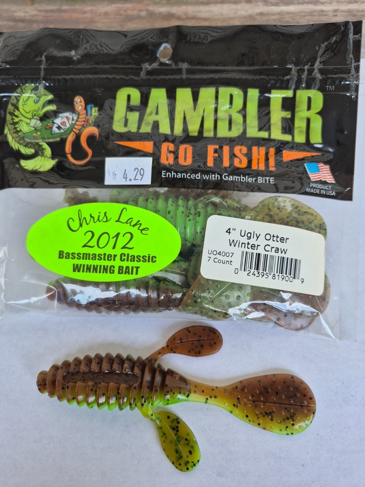 Gambler Ugly Otter 4 inch Soft Plastic Creature 7pk Winter Craw
