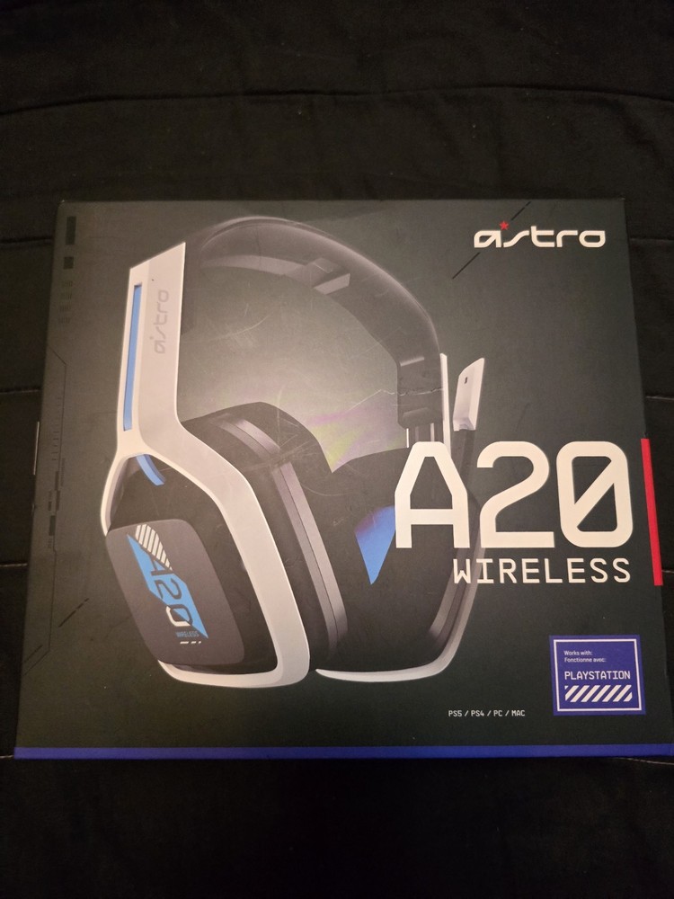 ASTRO A20 Gen 2 Wireless Gaming Headset for PS5 PS4 PC in White Blue